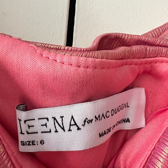 Mac Duggal Shimmering Pink One-Shoulder Maxi Dress - Picture 5 of 6